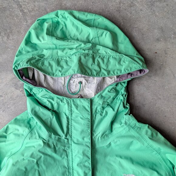 The North Face Women's Venture HyVent Hooded Rain Jacket Lime Green medium - Picture 2 of 9